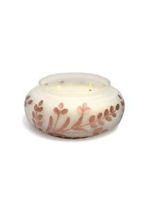 CFH1403EU Cypress and Fir Metallic Etched Frosted Glass Candle 397g Copper